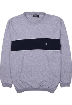 Vintage 90's Polo Sweatshirt Crew Neck Grey Large