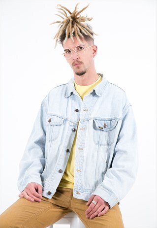 VINTAGE 80S ORIGINAL LEE BASIC DENIM JACKET MID WASH / 0212