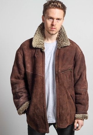 VINTAGE SUEDE SHERPA JACKET