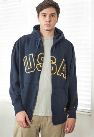VINTAGE POLO RALPH LAUREN HOODIE SWEATSHIRT LOGO 90S L 25.3