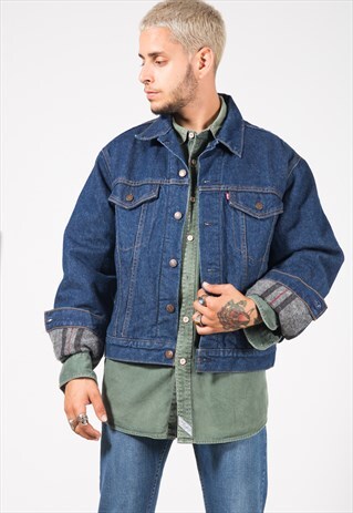 VINTAGE 80S LEVI'S LINED DENIM JACKET / S4622