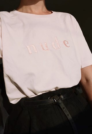 NUDE ETHICS ORGANIC EMBROIDERED GRAPHIC T-SHIRT