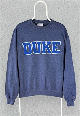 Vintage Champion Blue Sweatshirt Duke University Medium