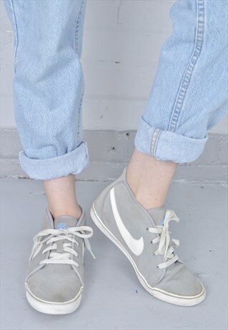 GREY SUEDE TRAINERS
