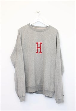 Vintage Tommy Hilfiger sweatshirt in grey. Best fits L