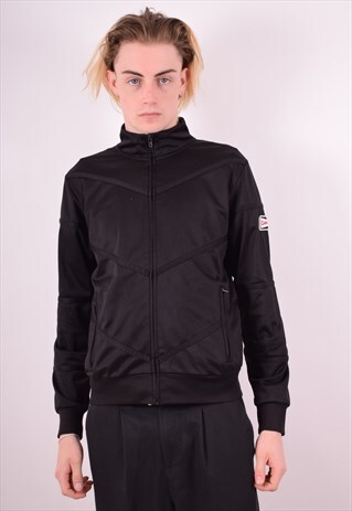 CARHARTT MENS VINTAGE TRACKSUIT TOP JACKET SMALL BLACK 90S