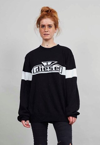 CLASSIC 90'S MONOCHROME DIESEL OVERSIZED JUMPER