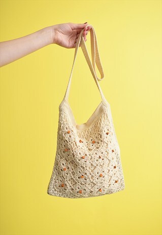 90'S BOHO FESTIVAL CROCHET SHOULDER BAG