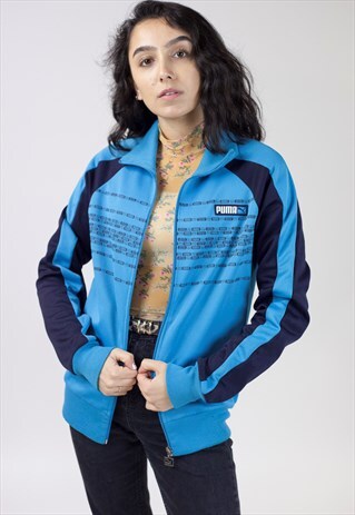 VINTAGE PUMA 90'S BLUE SPORTS JACKET