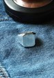 SILVER SIGNET SQUARE RING