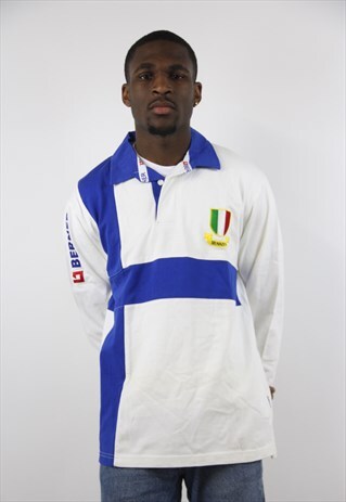 VINTAGE THICK RUGBY STYLE POLO SHIRT