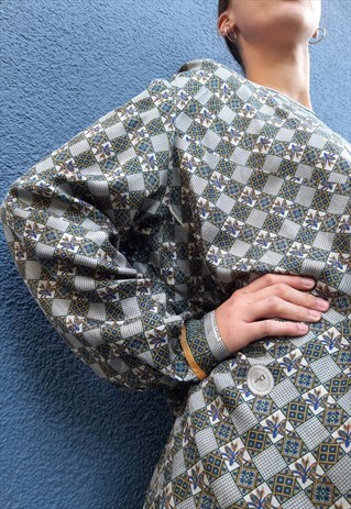 VINTAGE BLOUSE SEWN OF DIOR MONOGRAM FABRIC
