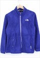 Vintage The North Face Fleece Purple Zip Up With Chest Logo