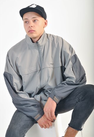 VINTAGE REEBOK SHELL JACKET IN GREY