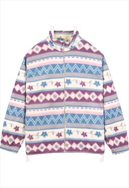 Vintage 90's Alfred Dunner Fleece Jumper Pattern Zip Up