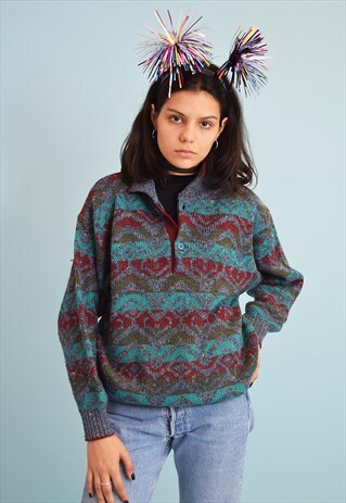 90'S RETRO OVERSIZED JAZZY CHRISTMAS JUMPER