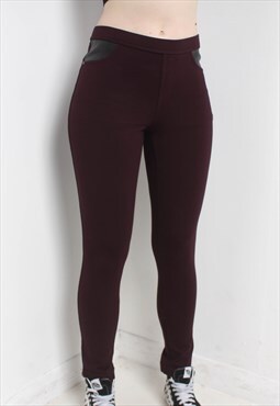 Vintage DKNY Leggings Sport Bottoms Purple