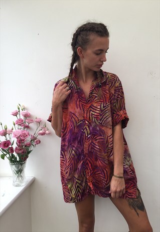 CRAZY PATTERN OVERSIZED RETRO VINTAGE UNISEX FESTIVAL SHIRT