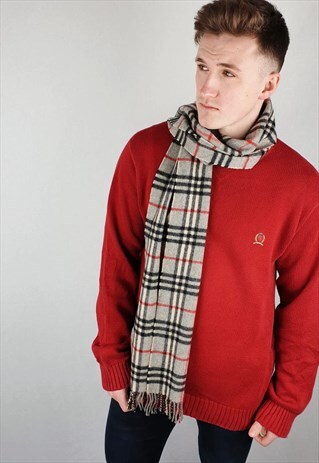 VINTAGE TOMMY HILFIGER THICK KNITTED SWEATSHIRT JUMPER
