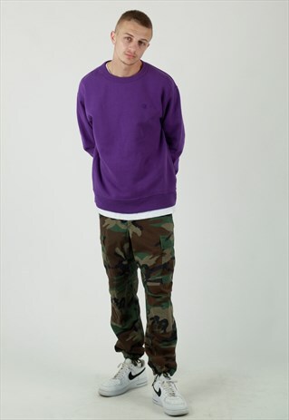 VINTAGE CHAMPION SMALL LOGO PURPLE SWEATSHIRT