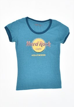 Vintage 90's Hard Rock Cafe Hollywood T-Shirt Top Blue