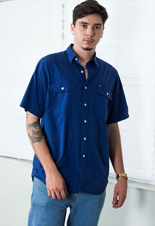VINTAGE POLO RALPH LAUREN SHIRT LOGO 90S L 6.5