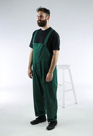 GREEN COTTON OVERALL / LONG MAN OVERALLS