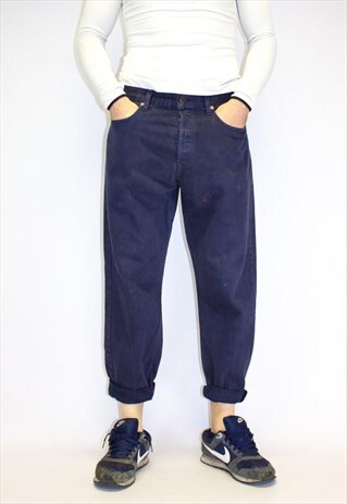 VINTAGE OVERDYE BLUE LEVI'S TAPERED JEANS