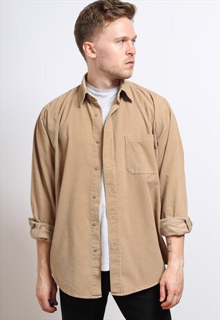 VINTAGE CORDUROY SHIRT BROWN
