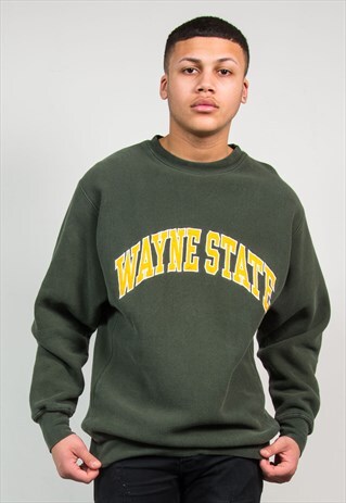 VINTAGE COLLEGE SWEATSHIRT WAYNE STATE SWEATSHIRT