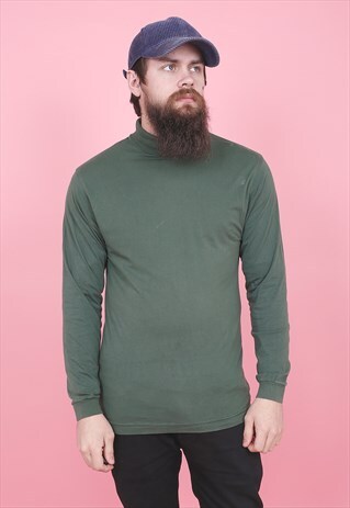 VINTAGE GREEN TURTLE NECK JUMPER /R1181
