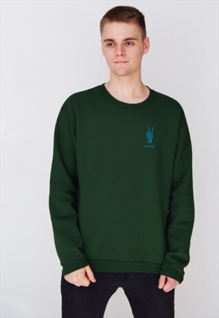 GREEN PEACE OUT (BLUE) SWEATSHIRT