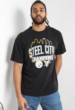 Vintage Reebok Pittsburgh Steelers T-Shirt Black