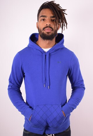 UNDER ARMOUR MENS VINTAGE HOODIE JUMPER SMALL PURPLE 90S