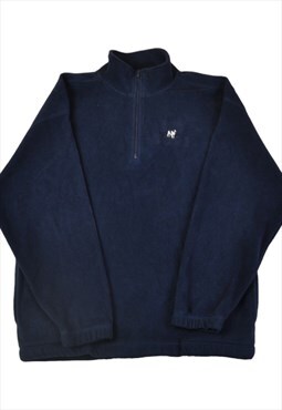 Vintage Big Dogs Fleece 1/4 Zip Navy Large