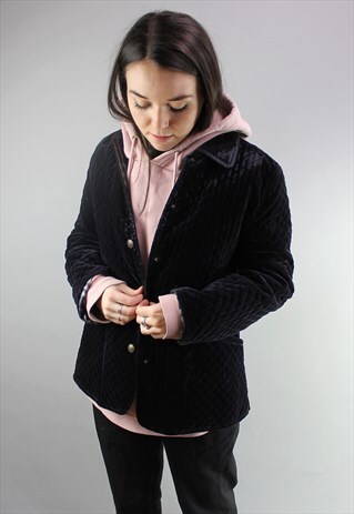 BURBERRY QUILTED NAVY JACKET