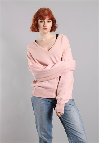 VINTAGE 80S PINK OVERSIZE CASHMERE JUMPER