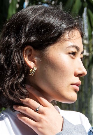 VINTAGE 80S / 90S GOLD ROUND CLIP-ON EARRINGS