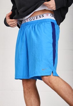 Vintage Nike Shorts in Blue Gym Lounge Sportswear Medium