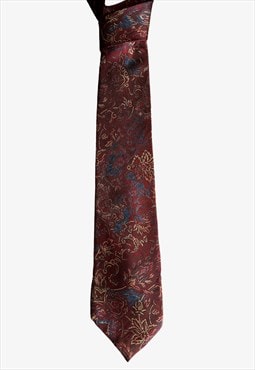 Vintage 80s Christian Dior Monsieur Floral Print Tie