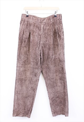 VINTAGE LANDS' END CORDUROY CHINOS LIGHT BROWN WITH POCKETS