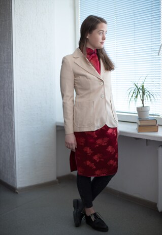 VINTAGE 70'S BEIGE WOOL BLAZER