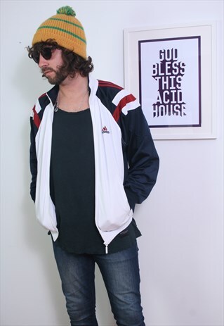 ADIDAS 90'S VINTAGE TRACK TOP , OVER SIZED , MEDIUM