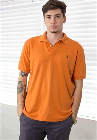 VINTAGE RALPH LAUREN POLO SHIRT LOGO 90S M 9.5