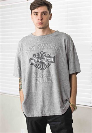 VINTAGE HARLEY DAVIDSON T-SHIRT DISTRESSED LOGO XXL 9