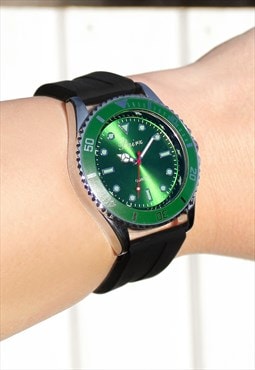 Radiant Green Silver Watch