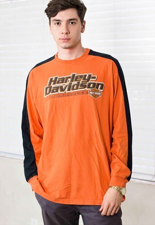 VINTAGE HARLEY DAVIDSON T-SHIRT LOGO 90S XL 12.4