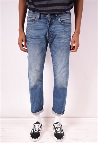 LEVI'S 501 MENS VINTAGE JEANS W32 L30 BLUE 90S