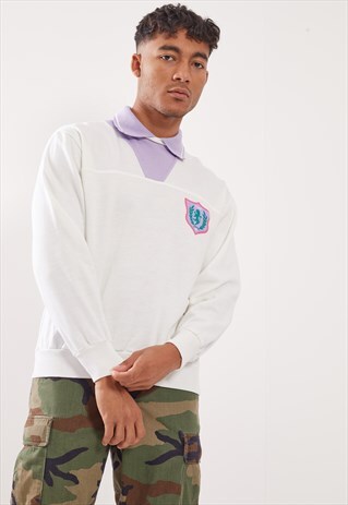 VINTAGE LION COLLARED SWEATSHIRT