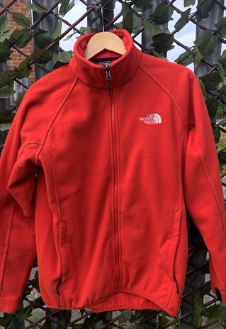 VINTAGE 90'S THE NORTH FACE RED ZIP-UP FLEECE M
